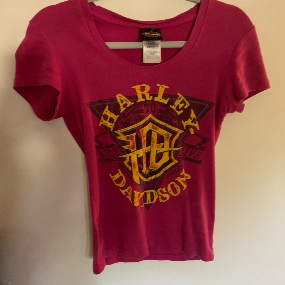 Pink Harley Davidson tee